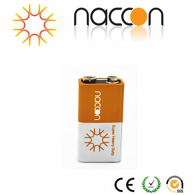 9V 6F22 Zinc–carbon Battery